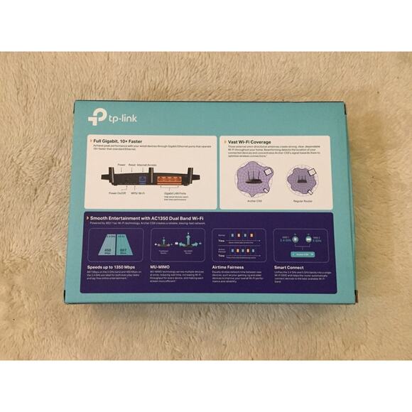 TP-Link AC1350 Wireless Dual Band WiFi 5  Router-Archer C59 - Picture 2 of 2